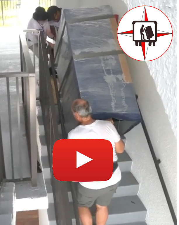 How to get a 700 lb gun safe to the 3rd floor using an electric stairs climber